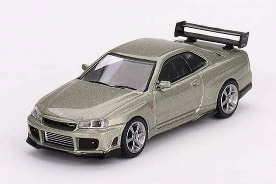 Mini GT 697 Nissan Skyline GT-R (R34) Tommykaira R-z Millenium Jade RHD Model Araba ürün görseli 1
