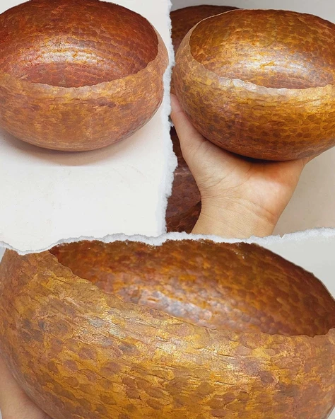 Dekoratif Otantik El Yapımı Bakır Bowl Kase Orta Boy ürün görseli 1