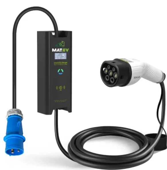 MatEV Şarj MZ-AC-7.4kW Taşınabilir Şarj İstasyonu ürün görseli 1