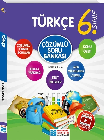 6. Sınıf Türkçe Video Çözümlü Soru Bankası Evrensel İletişim Yayınları ürün görseli 1