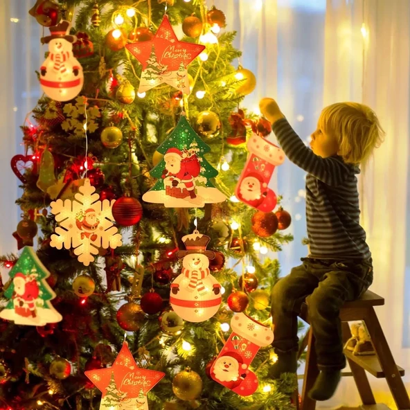 3 METRE GÜN IŞIĞI SALKIM LED IŞIK NOEL BABA ÇAM AĞACI KAR TANESİ ÇORAP YILDIZ KARDAN ADAM FİRGÜRLÜ ürün görseli 1