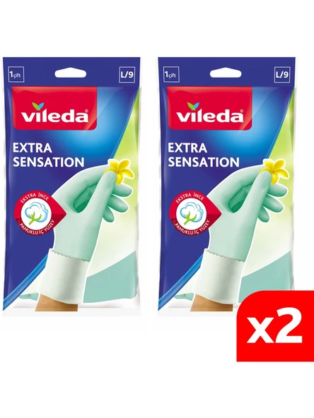 Vileda Extra Sensation Temizlik Bulaşık Ediveni Büyük Boy L/9 x 2 Adet ürün görseli 1