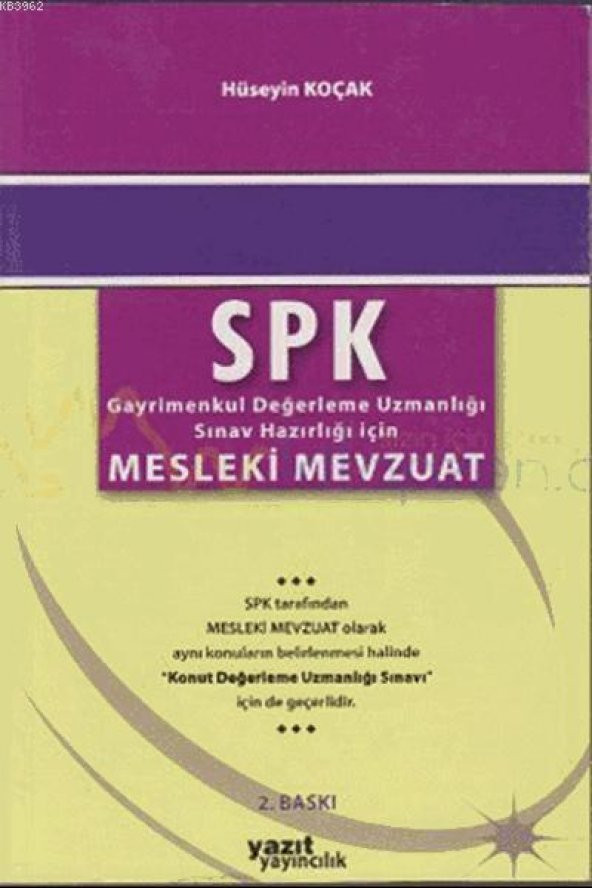 Spk Gayrimenkul Değer. Uz. Mesleki Mevzuat -yazıt ürün görseli 1