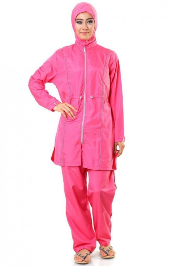 İnci Fuşya 2011 Tam Boy Klasik Tesettür Mayo ürün görseli 1