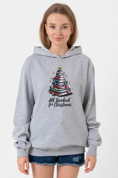 All Booked For Christmas Grimelanj Kadın 3ip Kapşonlu Sweatshirt ürün görseli 1