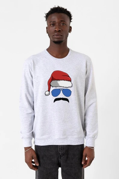 Mustache Christmas Hero Karmelanj Erkek 2ip Sweatshirt ürün görseli 1