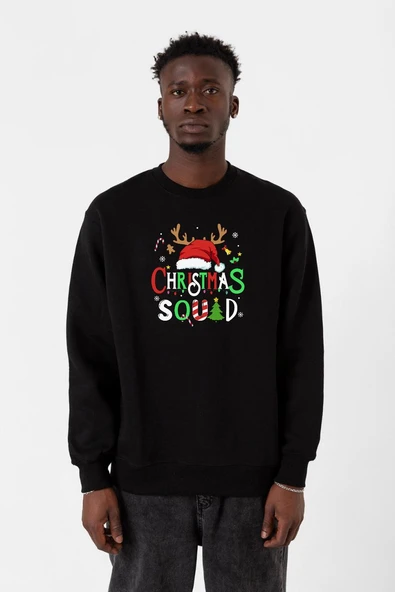 Christmas Squad Siyah Erkek 2ip Sweatshirt ürün görseli 1