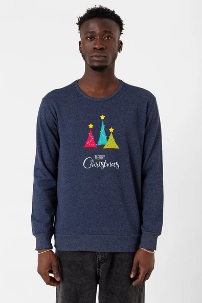 Merry Christmas indigo Erkek 2ip Sweatshirt ürün görseli 1