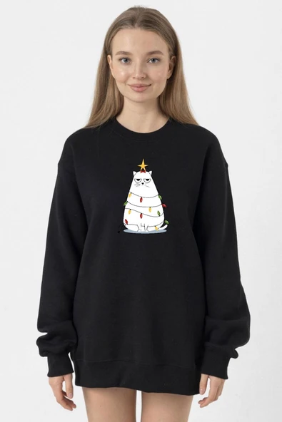Grumpy Christmas Siyah Kadın 2ip Sweatshirt ürün görseli 1