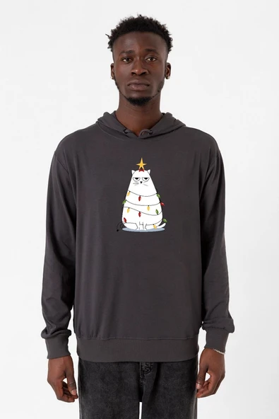 Grumpy Christmas Füme Erkek 2ip Kapşonlu ürün görseli 1
