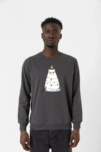 Grumpy Christmas Füme Erkek 2ip Sweatshirt ürün görseli 1