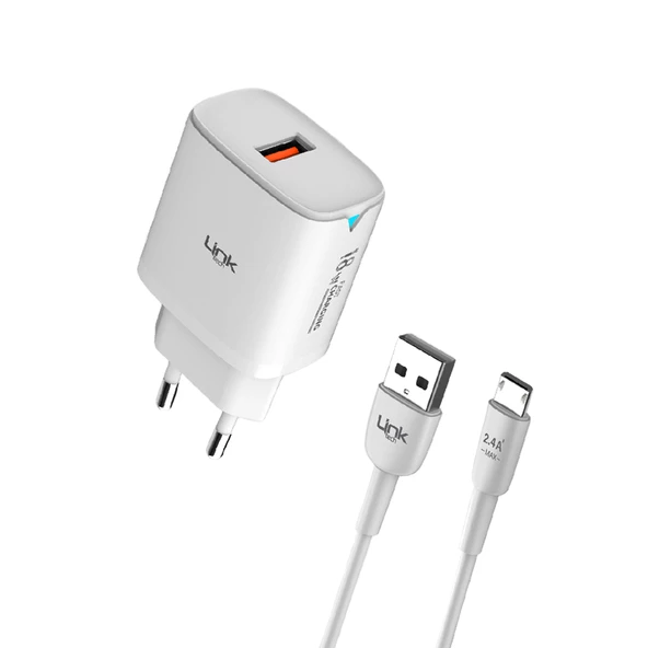 LinkTech C305 18W Auto ID Micro USB Kablolu Şarj Aleti Set - Resim 5