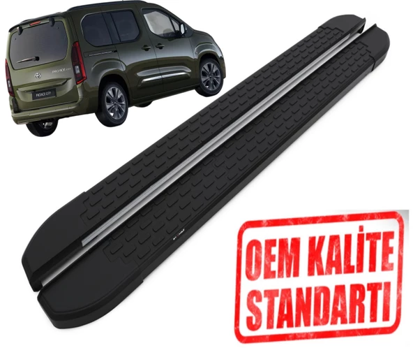 PROACE CİTY ''UZUN ŞASE'' 2019 2020 2021 2022 2023 2024 ARACA ÖZEL NEVADA SİYAH YAN BASAMAK ürün görseli 1