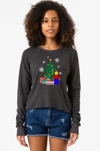 Lego Man Christmas Füme Ekstra Uzunkol Sweatshirt ürün görseli 1