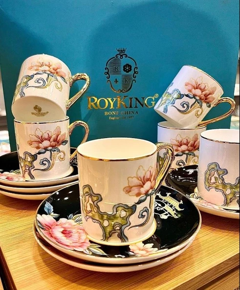Royking Luciana 6 lı Kahve Fincan Takımı YNS 008 ürün görseli 1