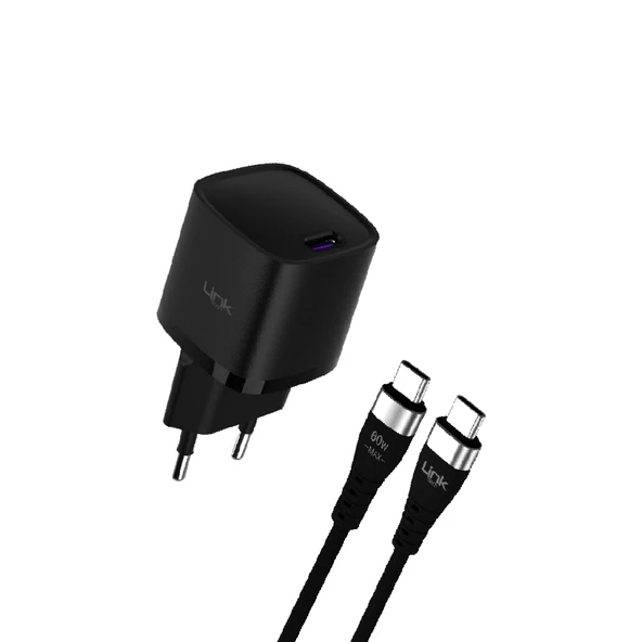 LinkTech G844 Premium 25W QC4.0 GaN Type-C Kablolu Şarj Aleti Set ürün görseli 1