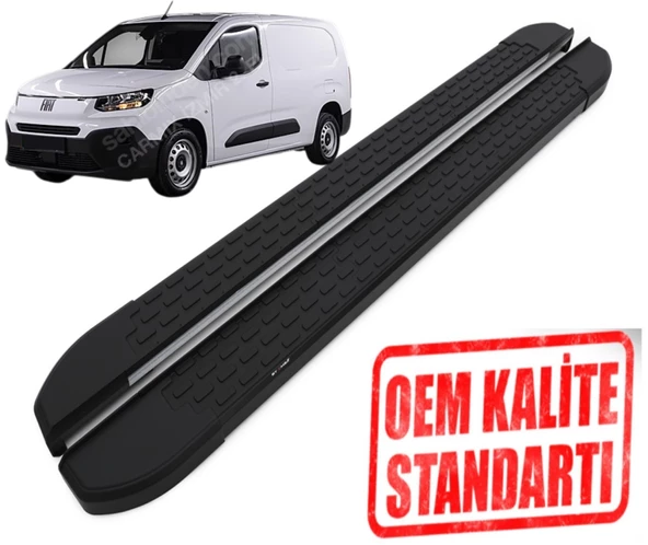 DOBLO ''UZUN ŞASE'' 2024 2025 2026 ARACA ÖZEL NEVADA SİYAH YAN BASAMAK ürün görseli 1