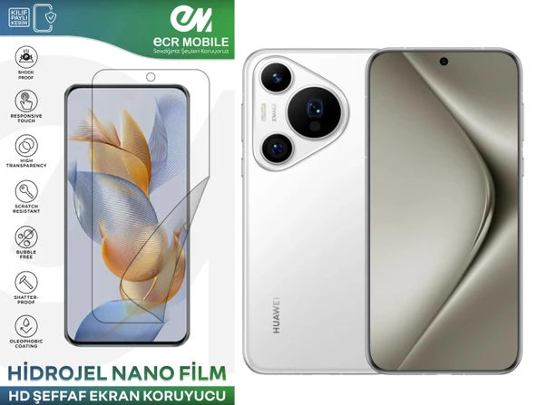 Huawei Pura 70 Pro ile Uyumlu Hidrojel Ekran Koruyucu Film HD-ŞEFFAF(Tempered Cam Değildir!) ürün görseli 1