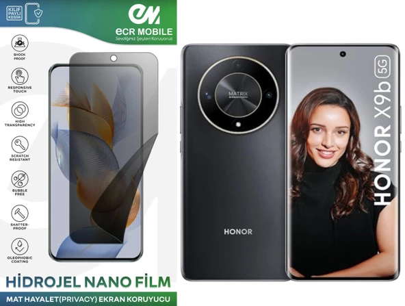 Honor X9b ile Uyumlu Hidrojel Nano Ekran Koruyucu Film HAYALET(Privacy) ürün görseli 1