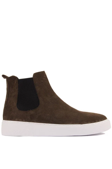 Shoetyle - Haki Hakiki Deri Süet Erkek Chelsea Bot   250-041 ürün görseli 1