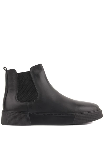 Shoetyle - Siyah Hakiki Deri Erkek Chelsea Bot - Siyah Taban -  250-041 ürün görseli 1