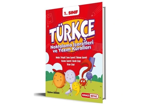 Kırmızı Beyaz Tekno 1.Sınıf Türkçe Noktalama İşaretleri ve Yazım Kuralları Yeni ürün görseli 1