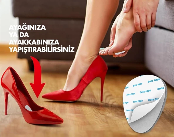 Boss Ayak Taban Rahatlatıcı Yastık Ped Yumuşak Yapılı Hipoalerjenik Bantlı 10 Ad ürün görseli 1