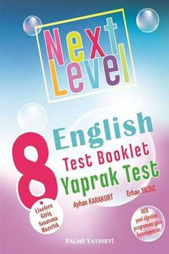 Palme 8.sınıf Englısh Next Level Test Booklet Yaprak Test ürün görseli 1