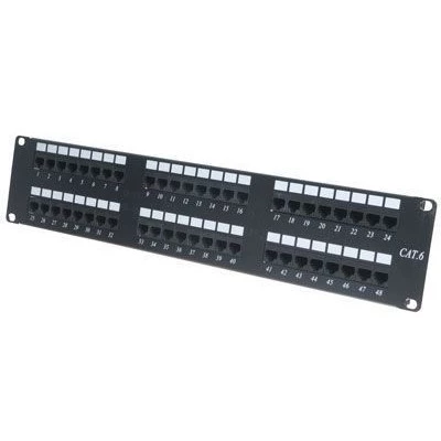 Ods Ods-P48utp Utp Cat6 2U 48 Port Patch Panel Dolu ürün görseli 1