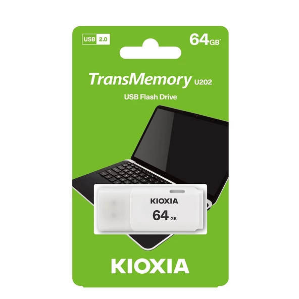 KIOXIA LU202W064GG4 64GB USB 2.0 Beyaz USB Bellek ürün görseli 1