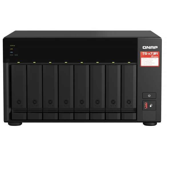QNAP TS-873A-8GB RYZEN V1500B 8GB RAM- 8-diskli Nas Server (Disksiz) ürün görseli 1