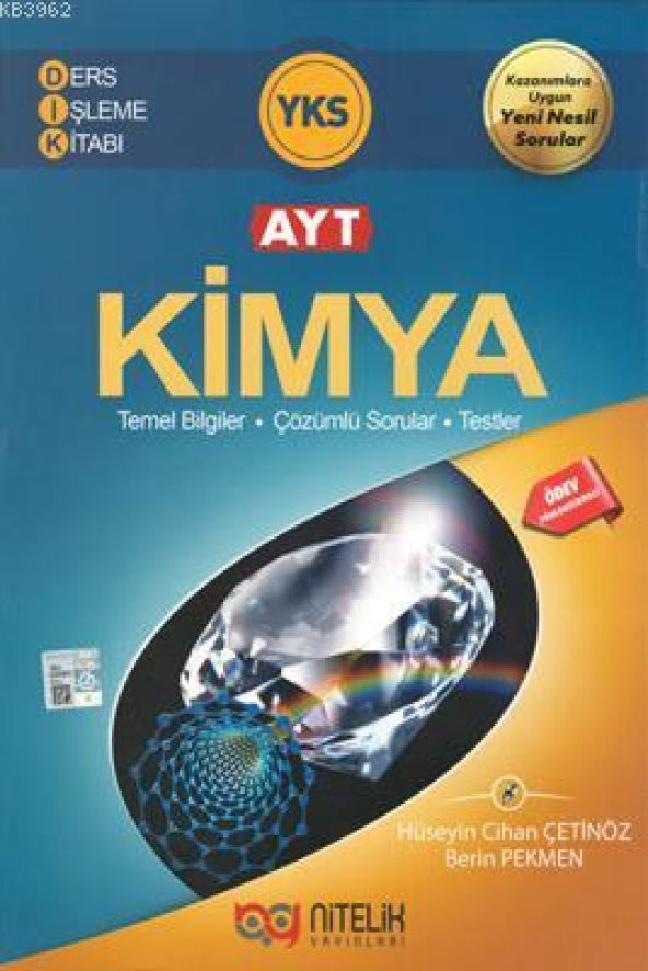 Nitelik Yayınları Yks Ayt Kimya Ders İşleme Kitabı ürün görseli 1