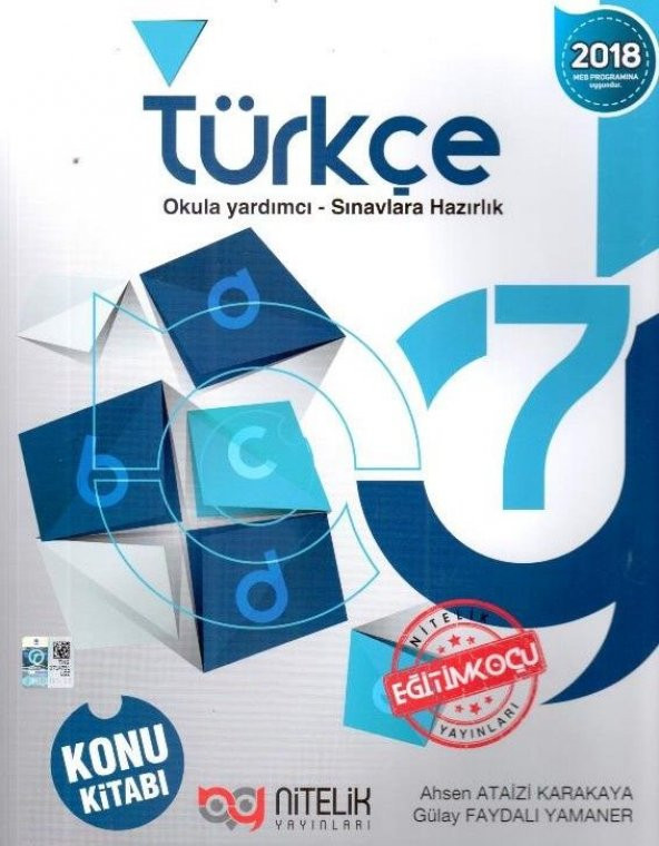 Nitelik Yayınları 7.Sınıf Türkçe Konu Kitabı ürün görseli 1
