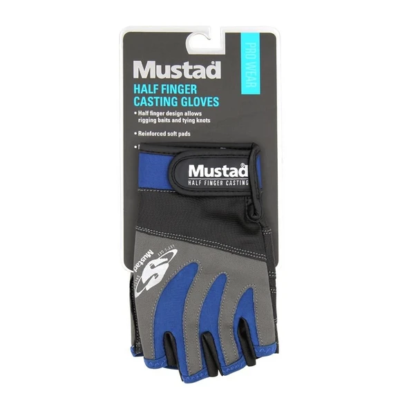 Mustad Yarım Parmak Casting Balıkçı Eldiveni Medium - Resim 8
