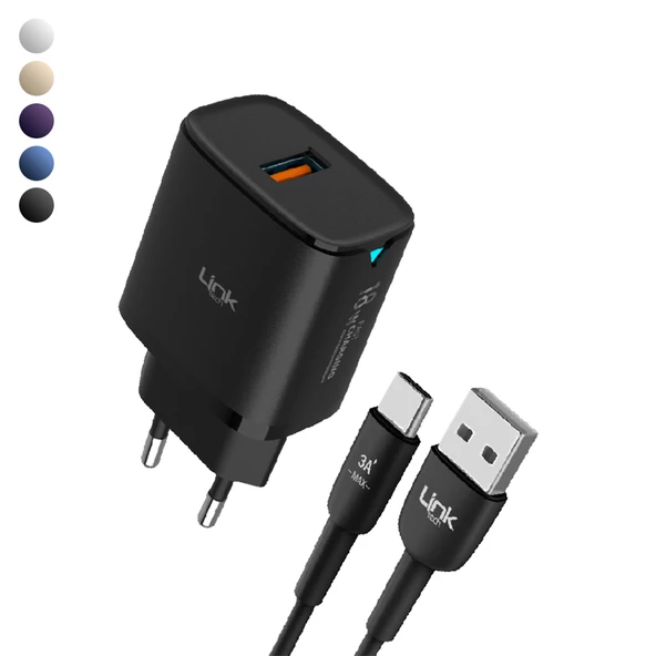 LinkTech C303 18W Auto ID Type-C Kablolu Şarj Aleti Set ürün görseli 1