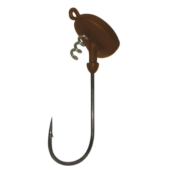 Mustad Elite Stand Up Mat Kahverengi İğne No: 3-0 10g Ağırlığında Jighead 3 Adet ürün görseli 1