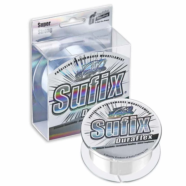 Sufix Duraflex 0.35mm 100m Clear Monofilament Misina 11.5kg Çeker ürün görseli 1
