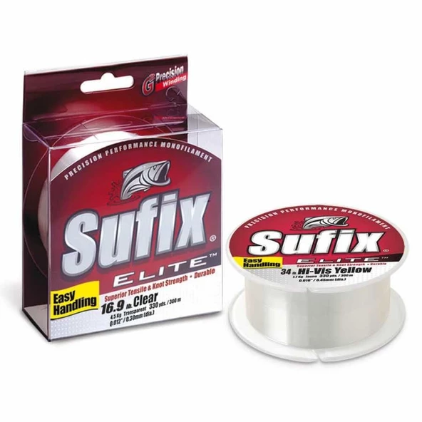 Sufix Elite 0.40mm 300m Clear Monofilament Misina 13kg Çeker ürün görseli 1