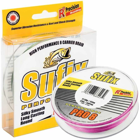 Sufix Performance Pro8 0.30 mm 135m Pink 8 Kat İp Misina 29kg Çeker ürün görseli 1