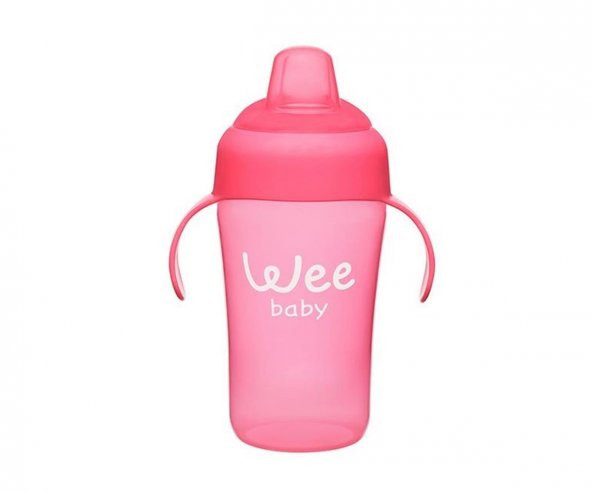Wee Baby Colorful Akıtmaz Kulplu Bardak Pembe 240ML ürün görseli 1