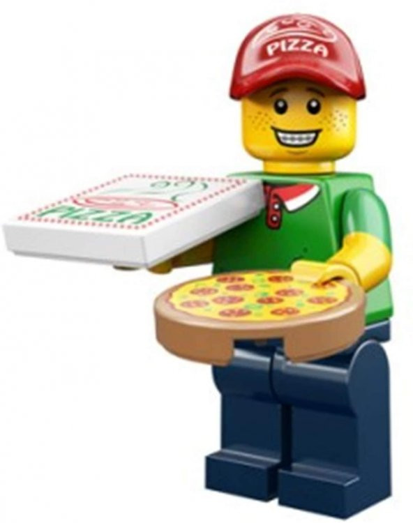Lego Minifigür - Seri 12 - 71007 - Pizza Delivery Man ürün görseli 1