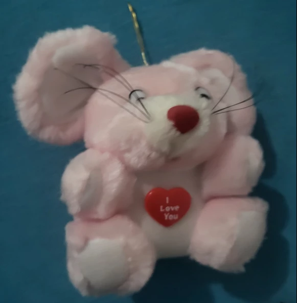 Peluş oyuncak araba süsü pembe - Resim 2