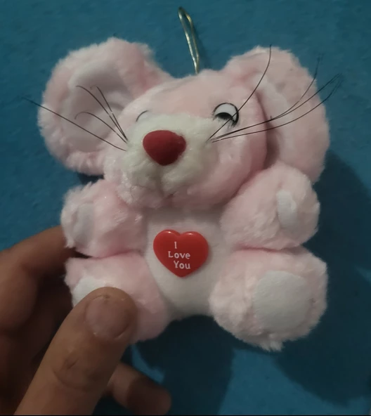 Peluş oyuncak araba süsü pembe ürün görseli 1