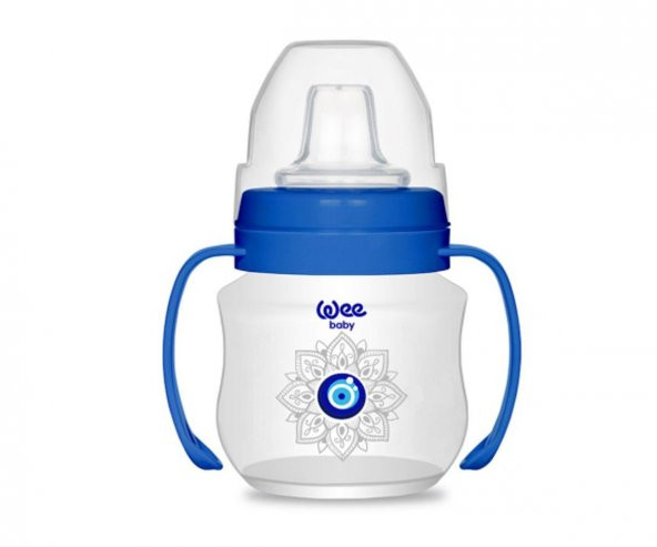 Wee Baby 6+ Ay Akıtmaz Kulplu PP Bardak 125 ml - Nazar Boncuğu ürün görseli 1