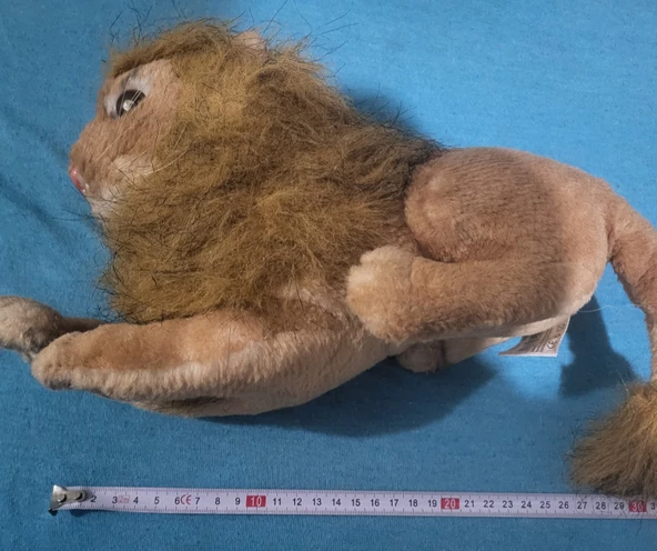 Peluş vahşi aslan sesli ışıklı 40 vm - Resim 3