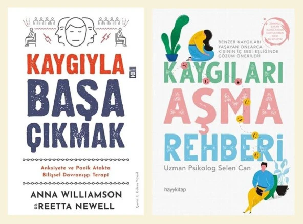 Kaygıları Aşma Rehberi + Kaygıyla Başa Çıkmak 2 Kitap ürün görseli 1