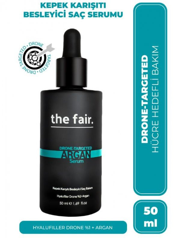 the fair. Drone-Targeted Argan Kepek Karşıtı Vegan Saç Serumu 1 Hyalufiller Drone +Argan 50 ml ürün görseli 1