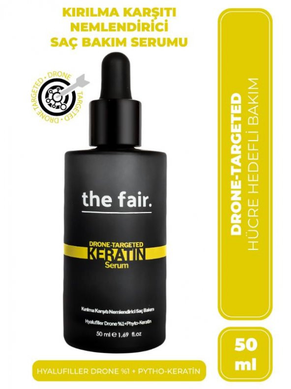 The Fair. Drone-Targeted Keratin Kırılma Karşıtı Vegan Saç Serum 1 Hyalufiller Drone + Keratin 50 Ml ürün görseli 1