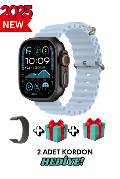 Huawei P30 Lite Uyumlu Akıllı Saat Watch ULTRA2 49MM Kordon Hediyeli - Son Versiyon ürün görseli 1