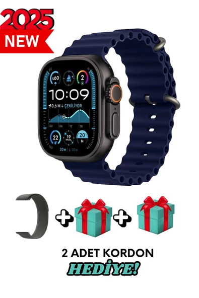 Oppo A96 Uyumlu Akıllı Saat Watch ULTRA2 49MM Kordon Hediyeli - Son Versiyon ürün görseli 1